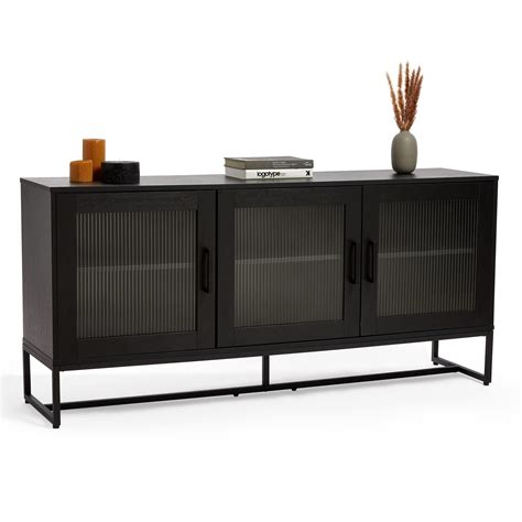 black steel cabinet doors|sideboards for living room black.